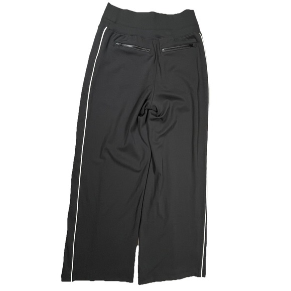 Athleta Venice High Rise Track Stripe Wide Leg Pant Women's XS Petite Black - Picture 2 of 8